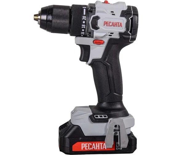 Дрель-шуруповерт аккумуляторная Ресанта ДА-20-2ЛК-БП