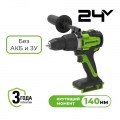 Дрель-шуруповерт ударная Greenworks GD24DD140 24V без АКБ и ЗУ
