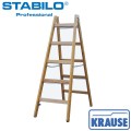 Деревянная лестница-стремянка с перекладинами Krause Stabilo 2*4