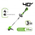 Триммер аккумуляторный Greenworks GD40LT, 40V с АКБ 4 Ач и ЗУ